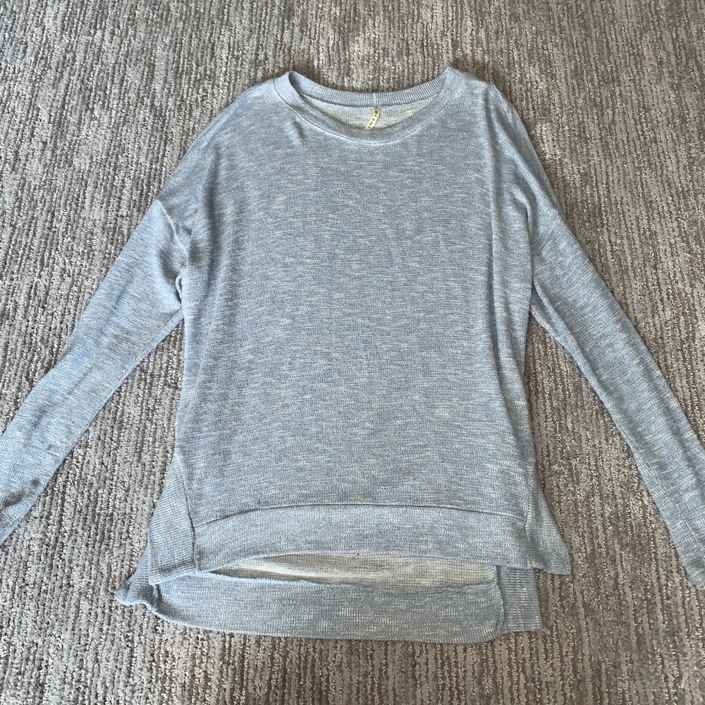 Light blue and gold sweater